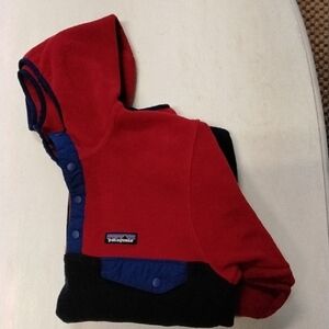 Patagonia Red and Blue Hooded Sweatshirt